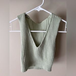 Green sweater tank